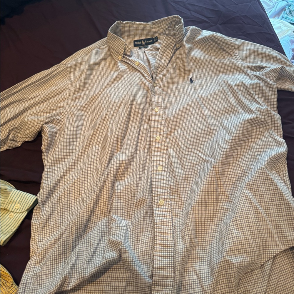 Ralph Lauren Brown Casual Button Down Shirt